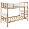 Dakota Wood Twin Over Twin Bunk Bed Natural
