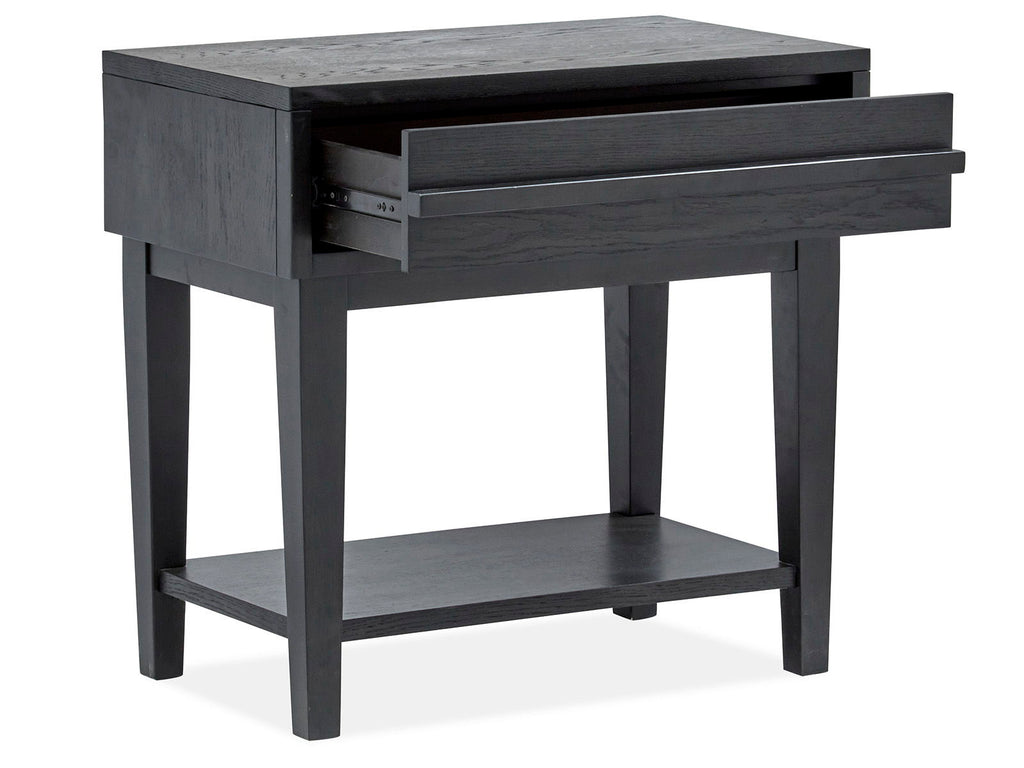 Lindon - Dark Open Nightstand - Coffee Bean