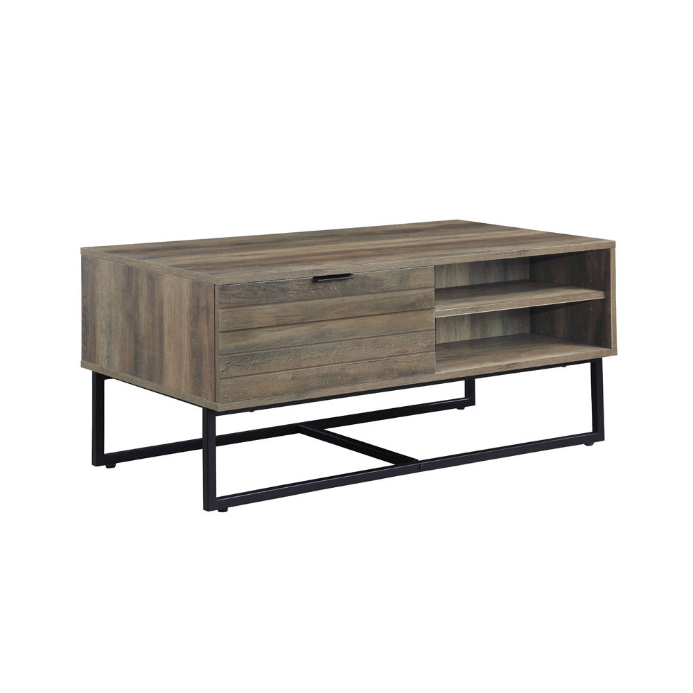 Homare - Coffee Table - Rustic Oak & Black