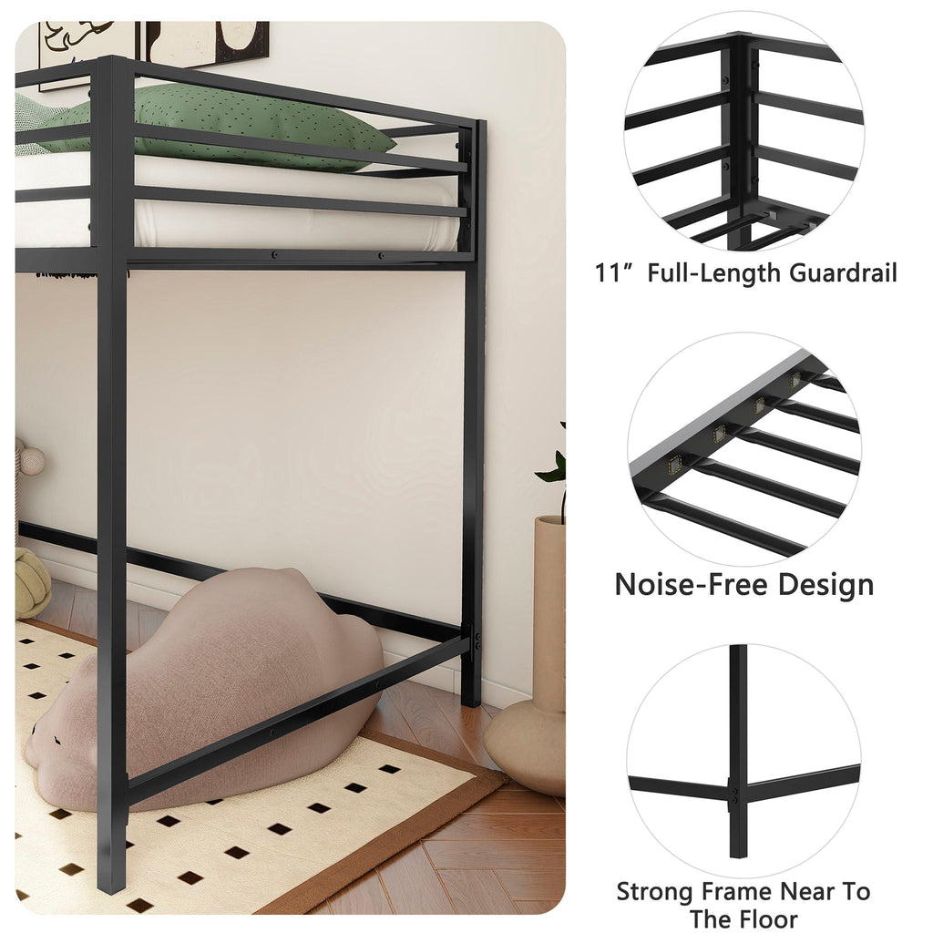 Adam - Twin Loft Bunk - Black