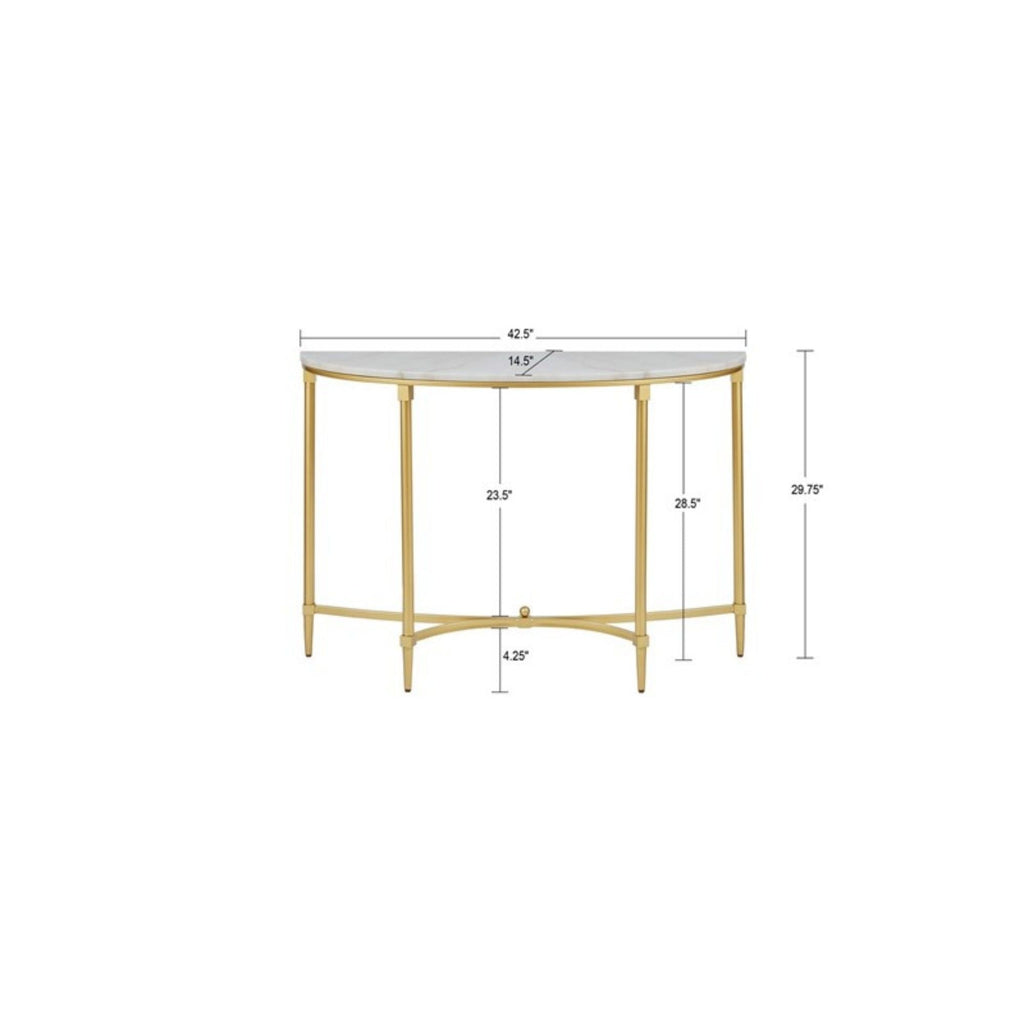 Bordeaux - Console Table - White / Gold