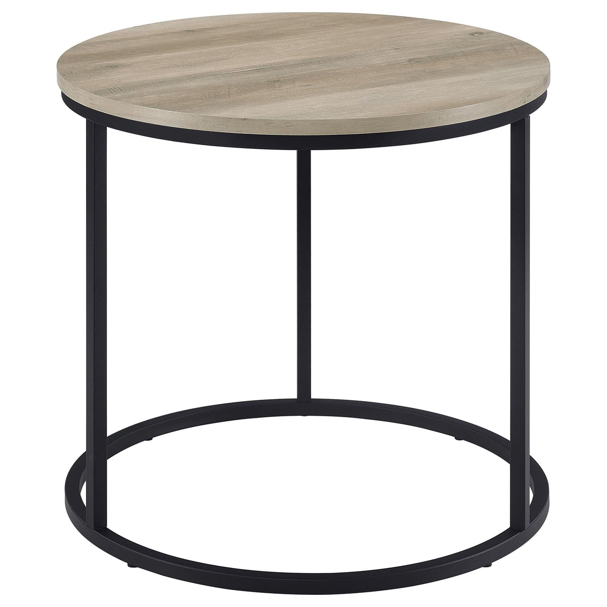 Lainey Round Occasional Side End Table Distressed Pine