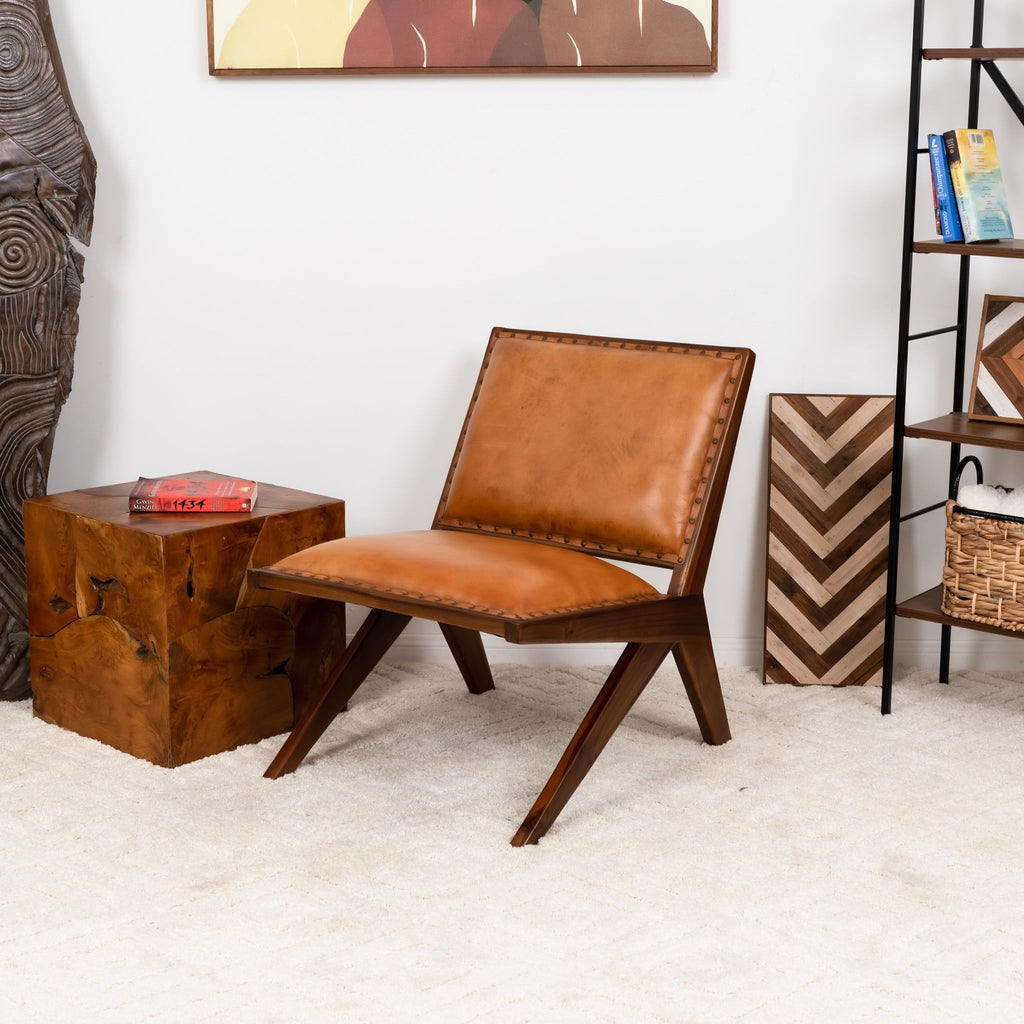 Colin - Lounge Chair - Brown / Tan