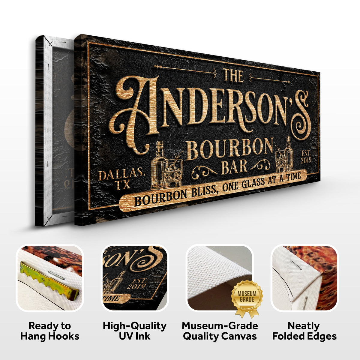 Personalized Bourbon Bar Sign III