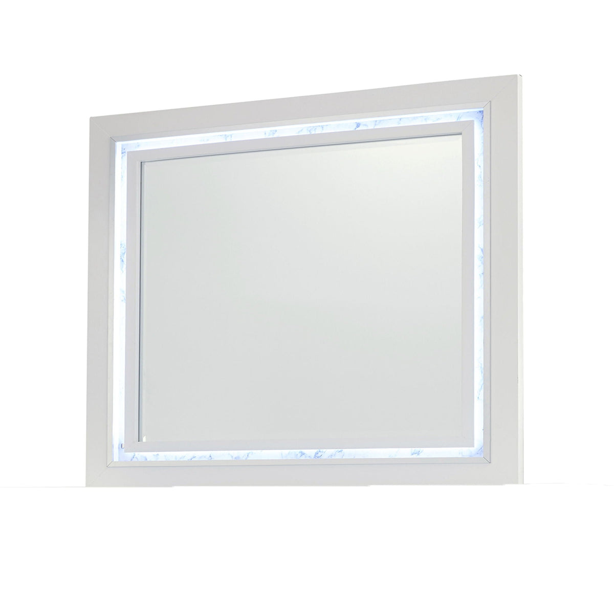 Skye - Marble Mirror - White