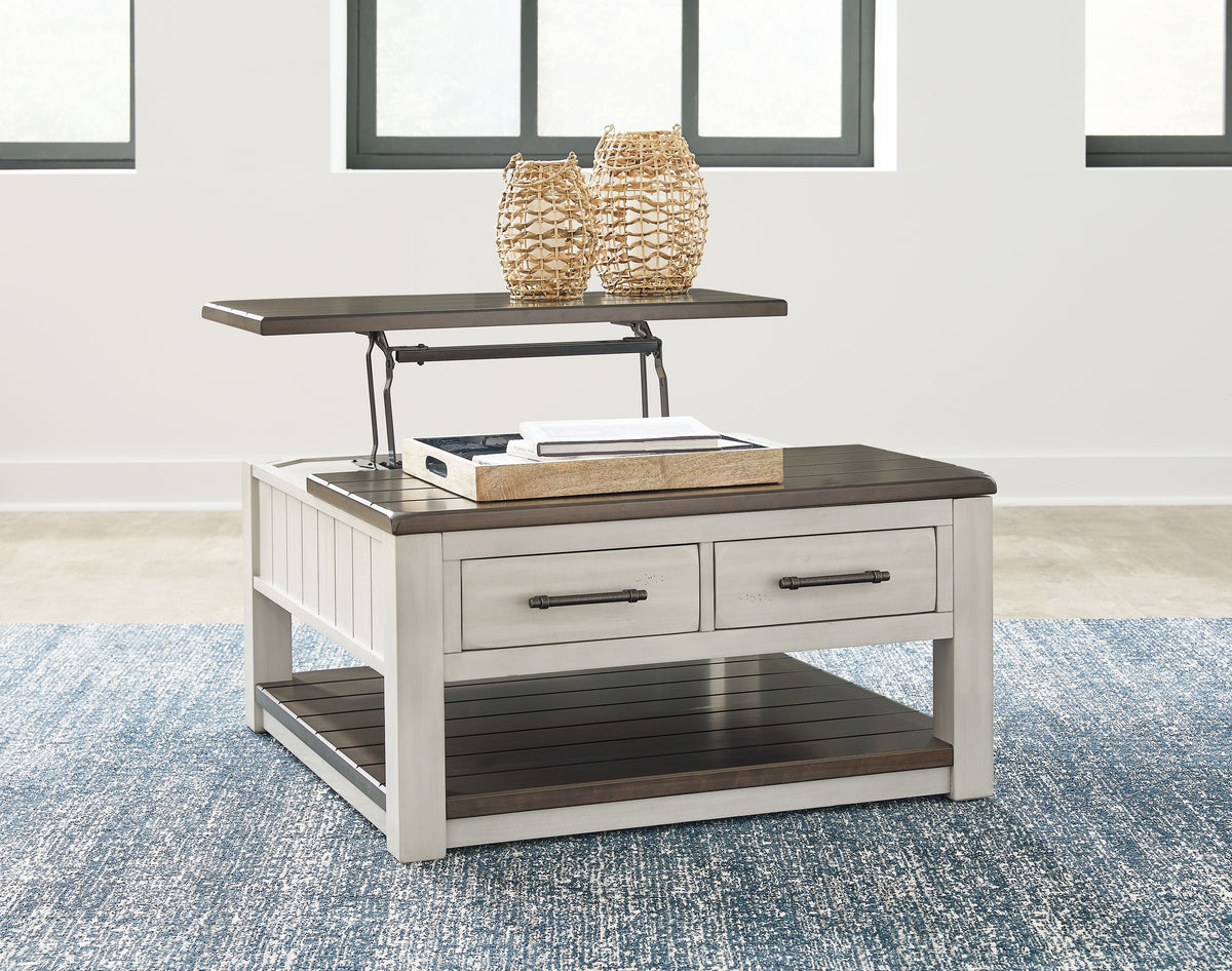 Darborn - Lift Top Cocktail Table - Gray / Brown