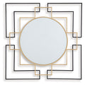 Oceanal - Accent Mirror - Black / Gold Finish