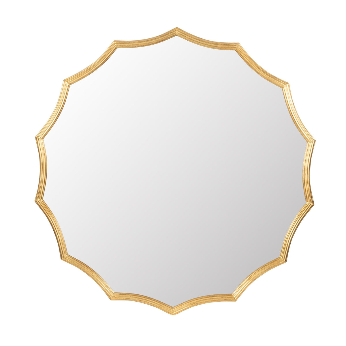 Round Sunburst Wall Mirror With, Wall Decor Mirror For Entryway Bedroom Living Room - Gold
