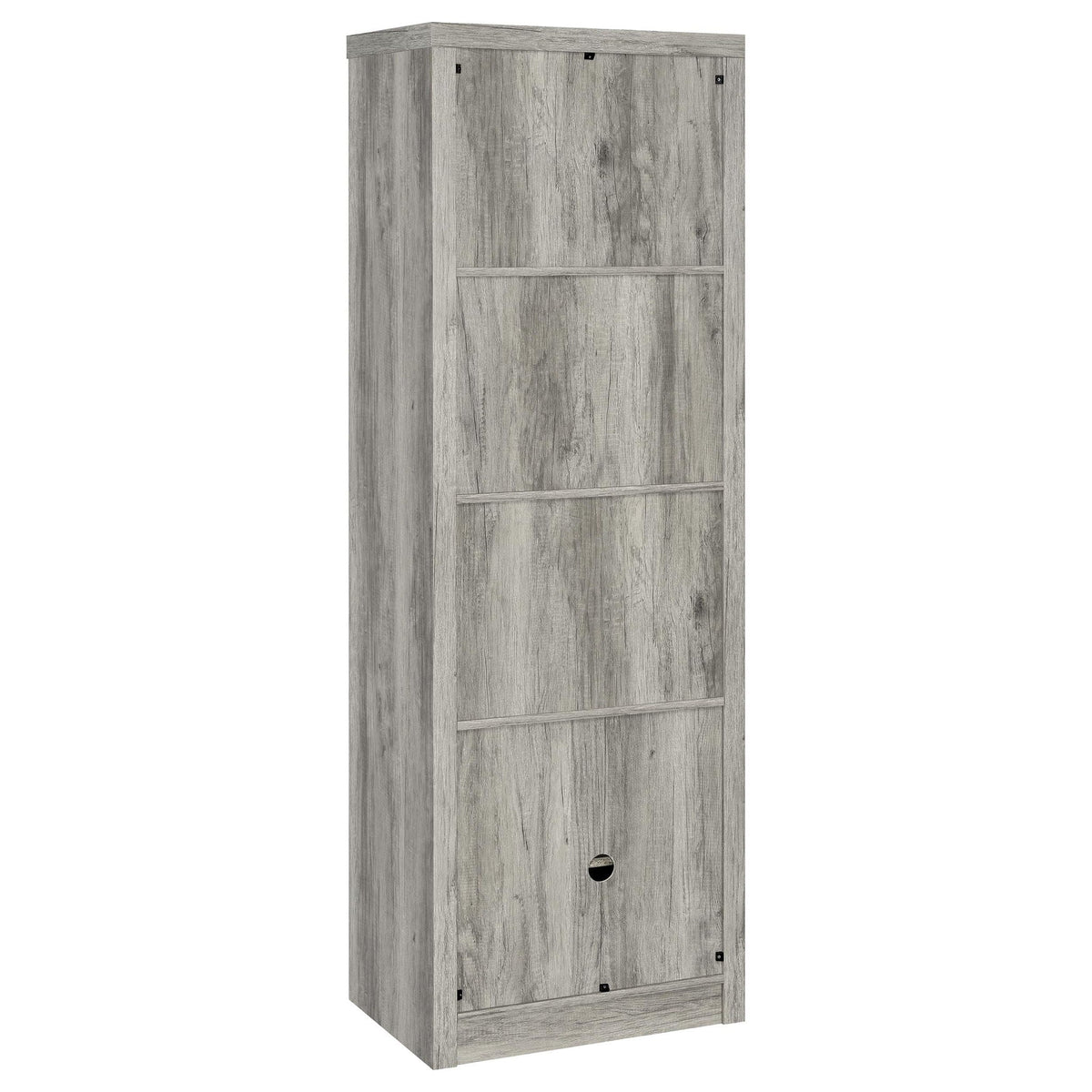 Burke 4-shelf Engineered Wood Media Tower Grey Driftwood
