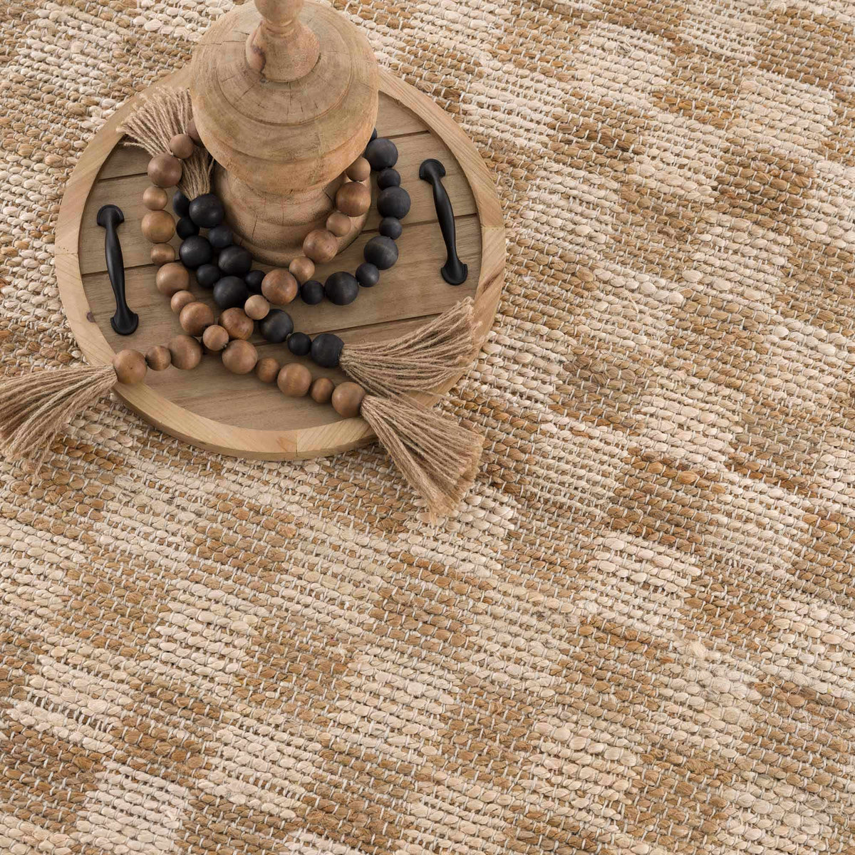 Ionut Checkered Jute Area Rug