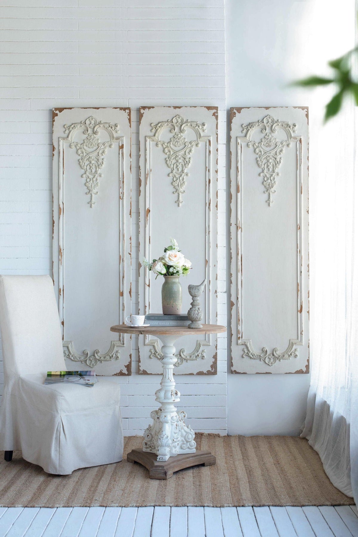 Set Of Large Wooden Rectangle Hanging Panels