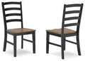 Wildenauer - Dining Room Side Chair (Set of 2) - Brown / Black