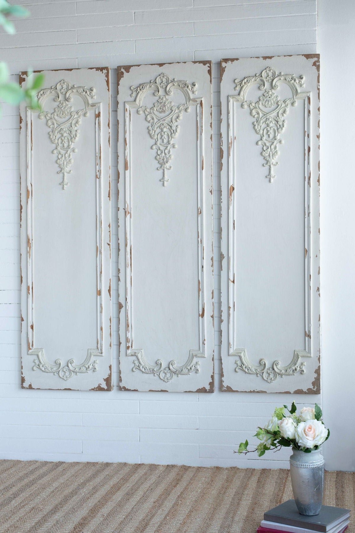 Set Of Large Wooden Rectangle Hanging Panels