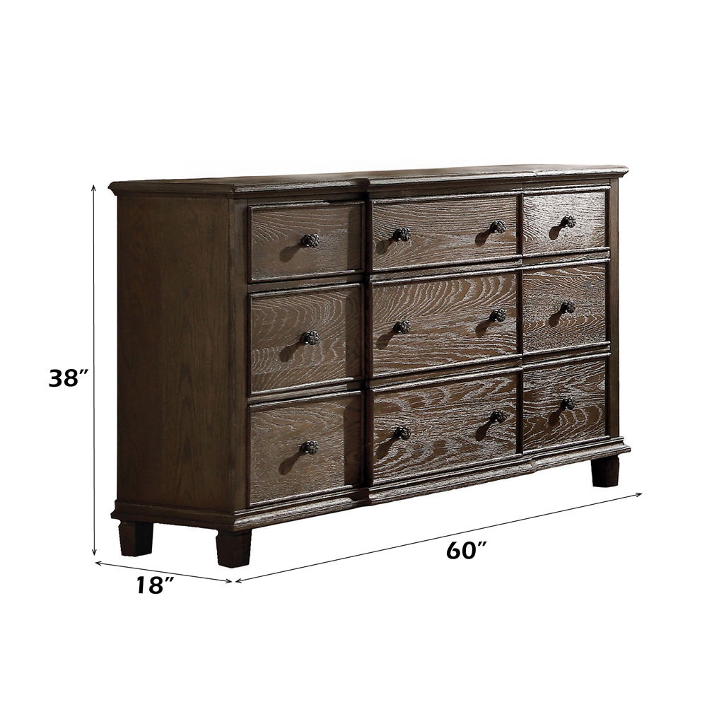 Baudouin - Dresser - Weathered Oak