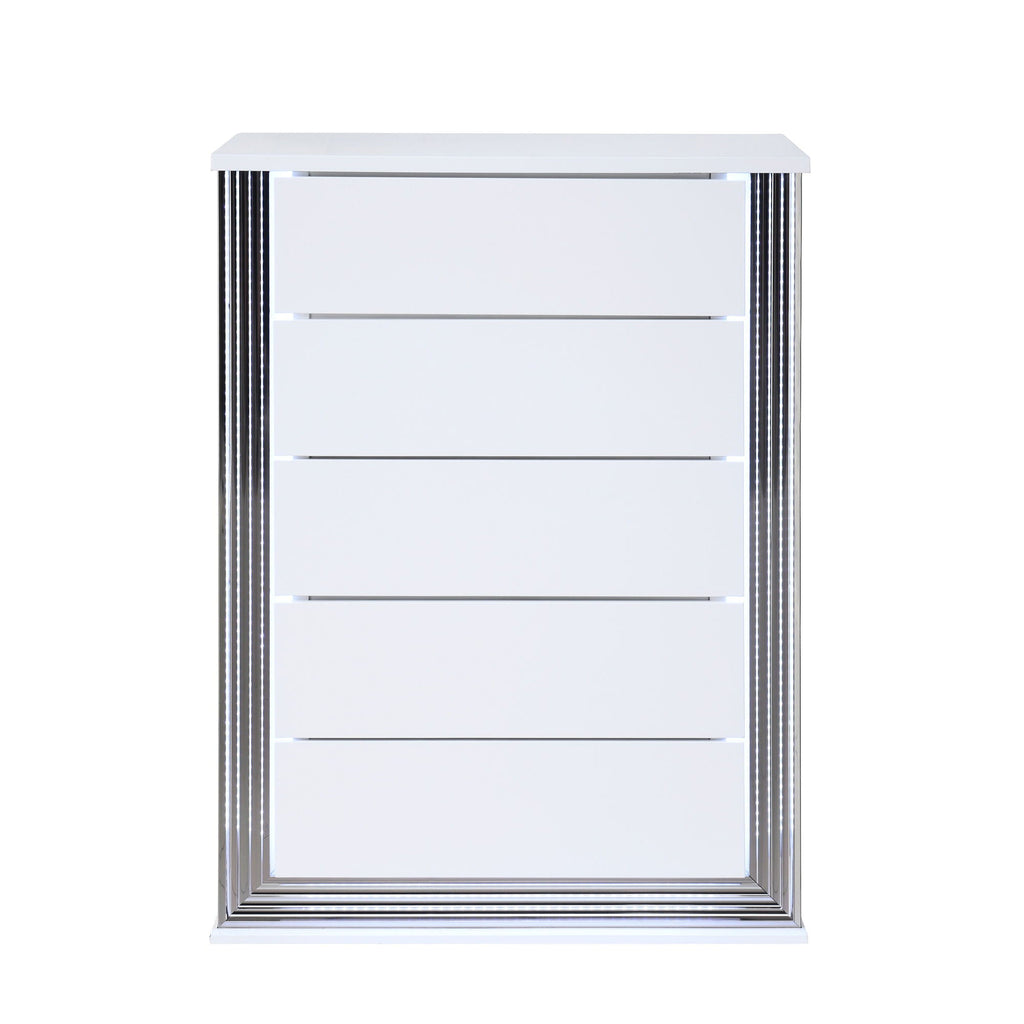 Moon - Smooth Chest With LED - White