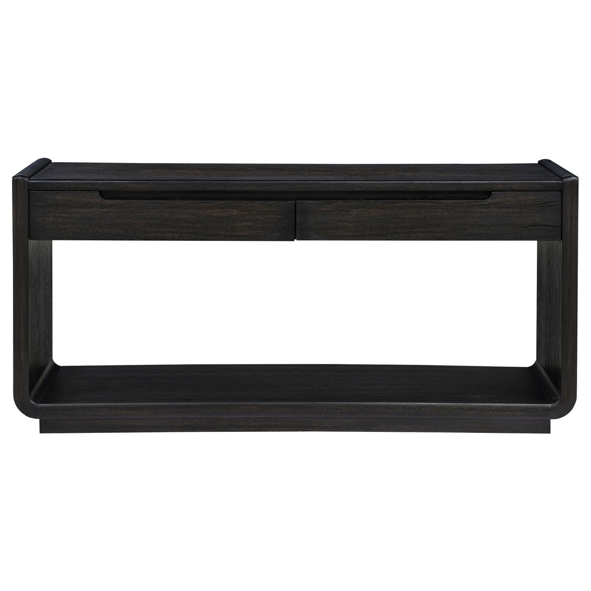 Leandro 2-drawer Entryway Sofa Console Table Burnished Black