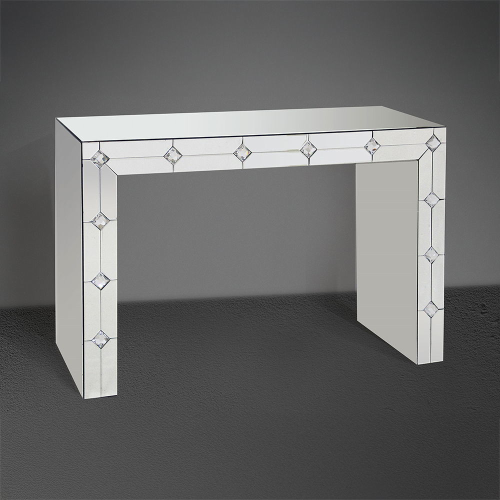 Hessa - Console Table - Mirrored & Faux Rhinestone