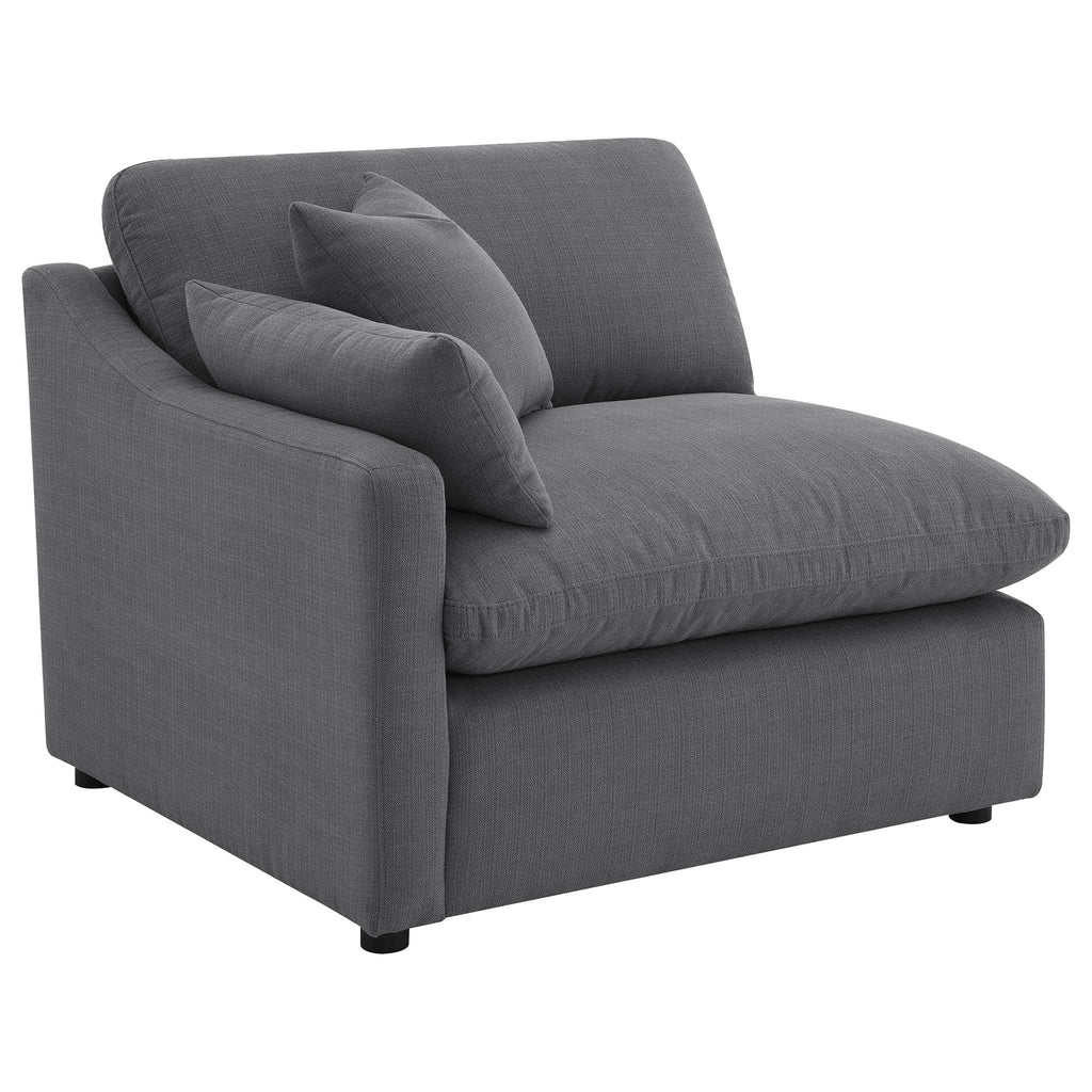 Hobson 5-piece Upholstered Modular Sectional Sofa Charcoal