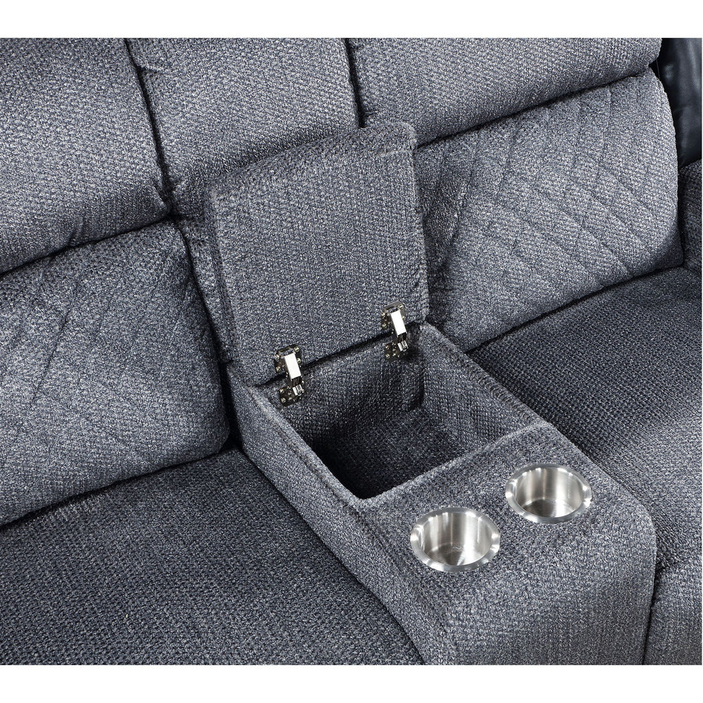 Alicia - Console Reclining Loveseat - Gray