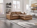 Emilia - 2 Pc. - 2-Piece Sectional Loveseat, Ottoman - Caramel