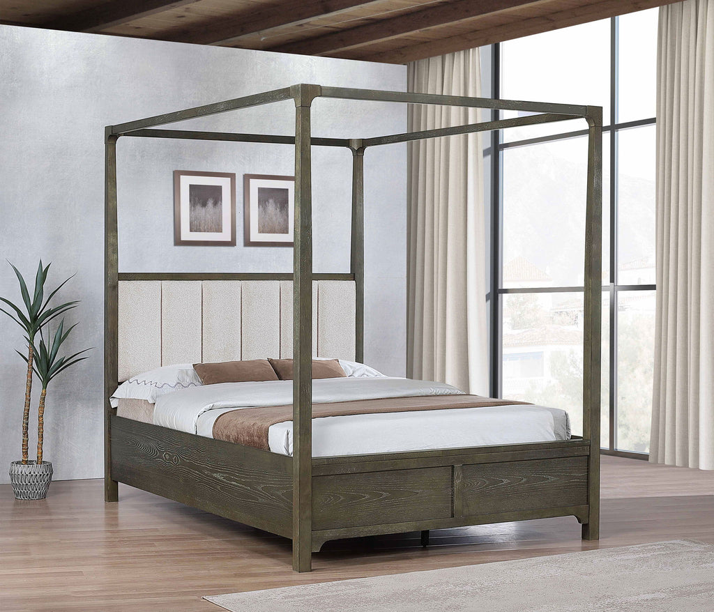 Gran Park Queen Canopy Bed Dark Cocoa
