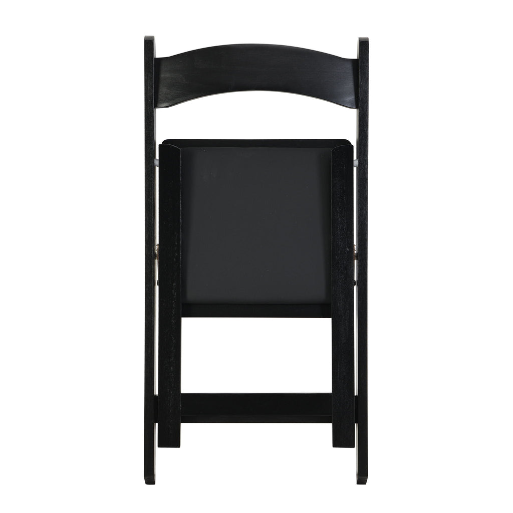 Solid Wood Upholstered Folding Chair Set, Dining Room (Set of 4)