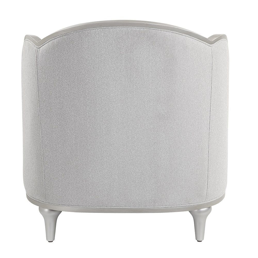 Kasa - Chair With Pillow - Beige Linen & Champagne