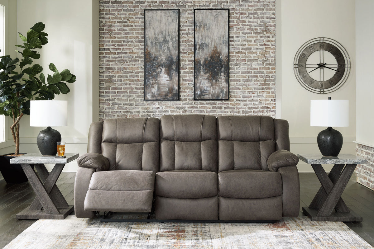 First Base - Reclining Sofa - Gunmetal