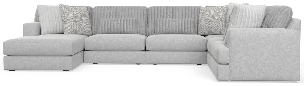 Logan - Upholstered Sectional With Comfort Coil Seating And Accent Pillows Included