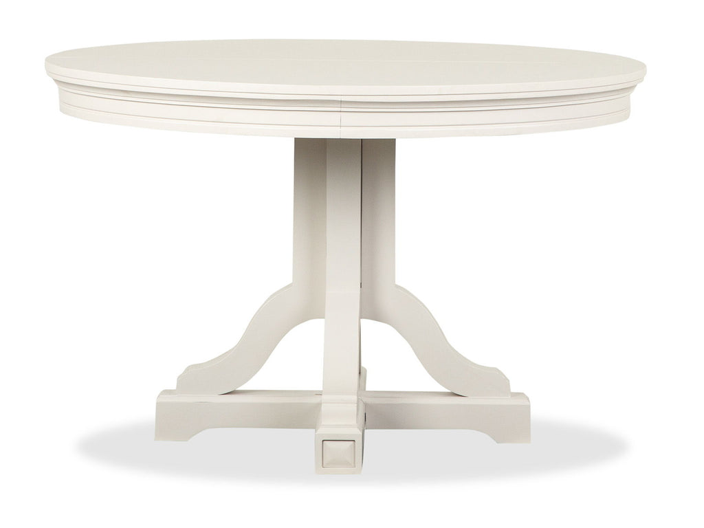 Willowbrook - Extendable 48" Round Dining Table - Egg Shell White