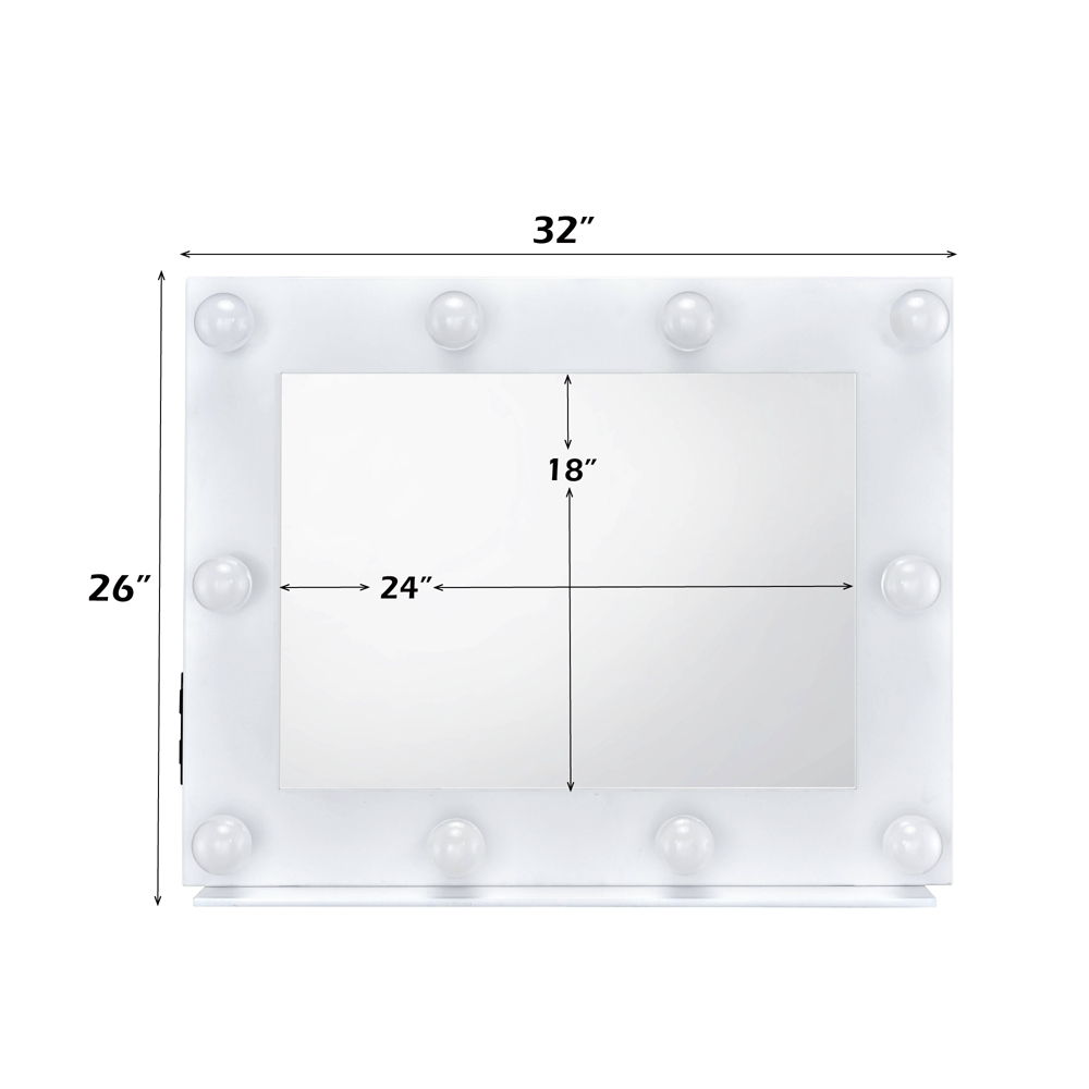 Avery - Accent Mirror - White
