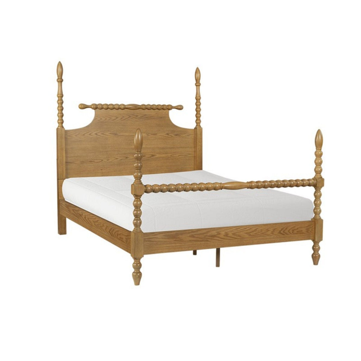 Queen Bed Turned Legs - Natural