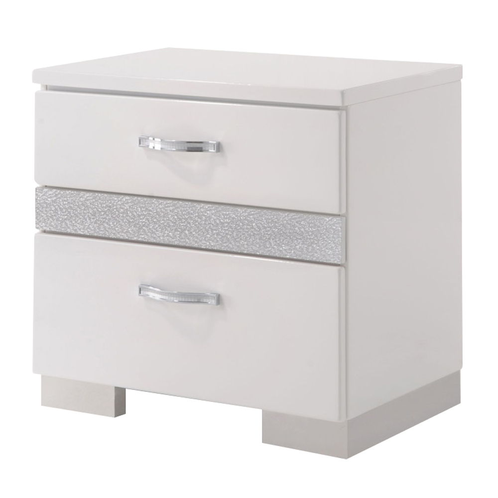 Naima II - Nightstand - White High Gloss