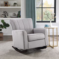 Denzell - Rocking Chair - Light Gray Linen