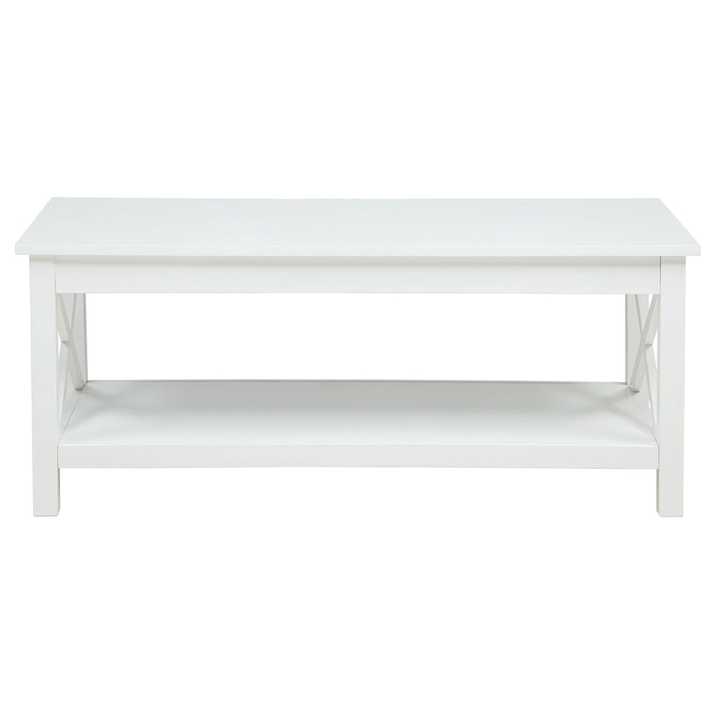 Skyview 44-inch Rectangular Lift Top Coffee Table White