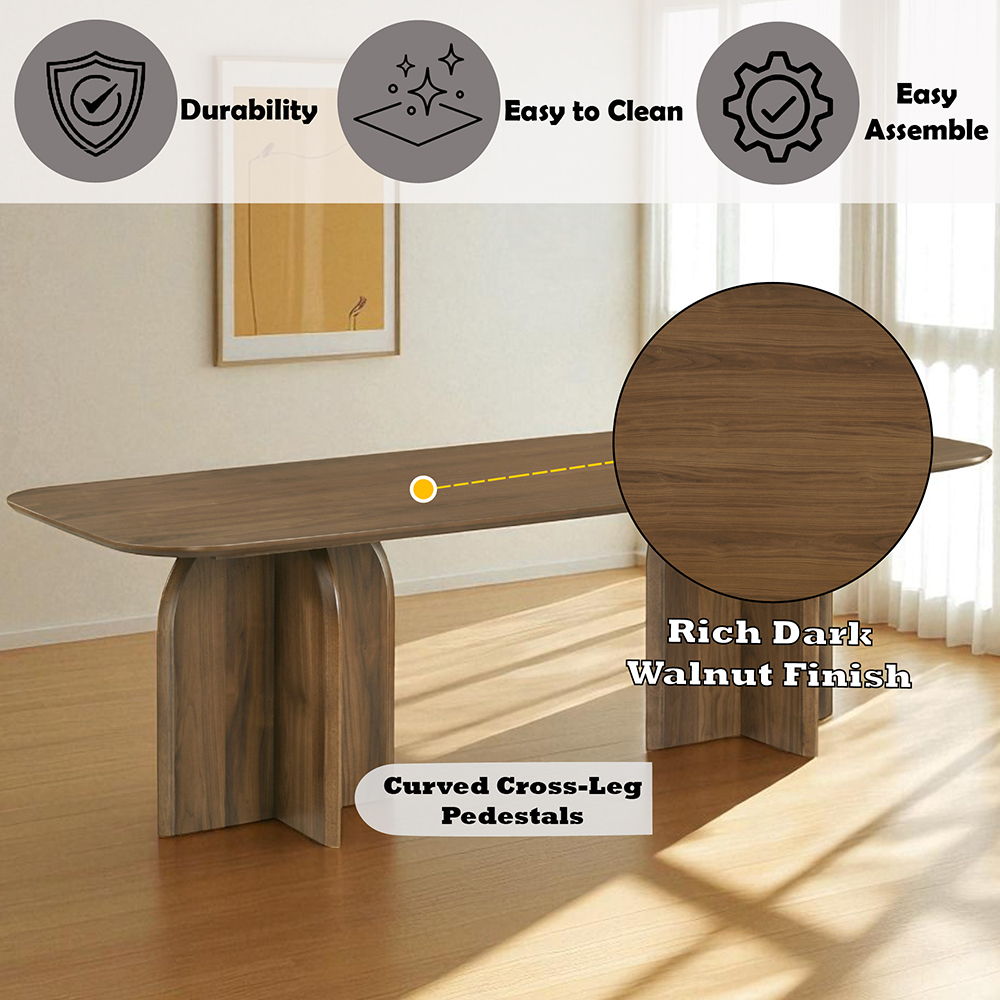 Delmon - Dining Table - Dark Walnut