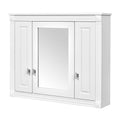 Wall Mounted Bathroom Cabinet With Mirror And 5 Shelves, Rectangular Design