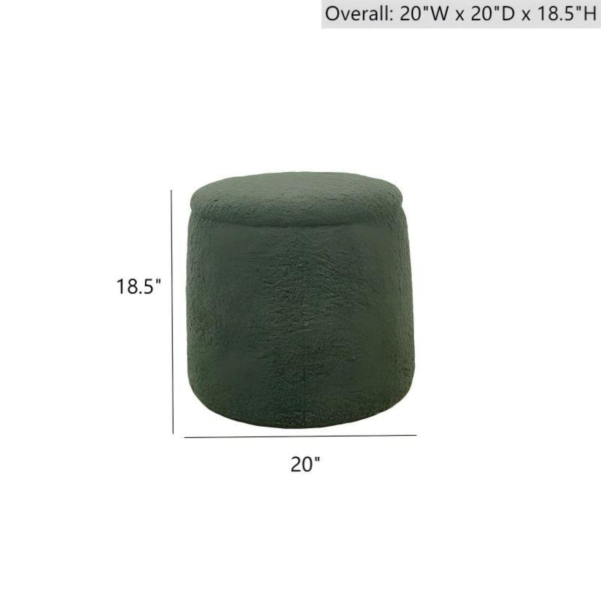Elegant Round Storage Ottoman Upholstered