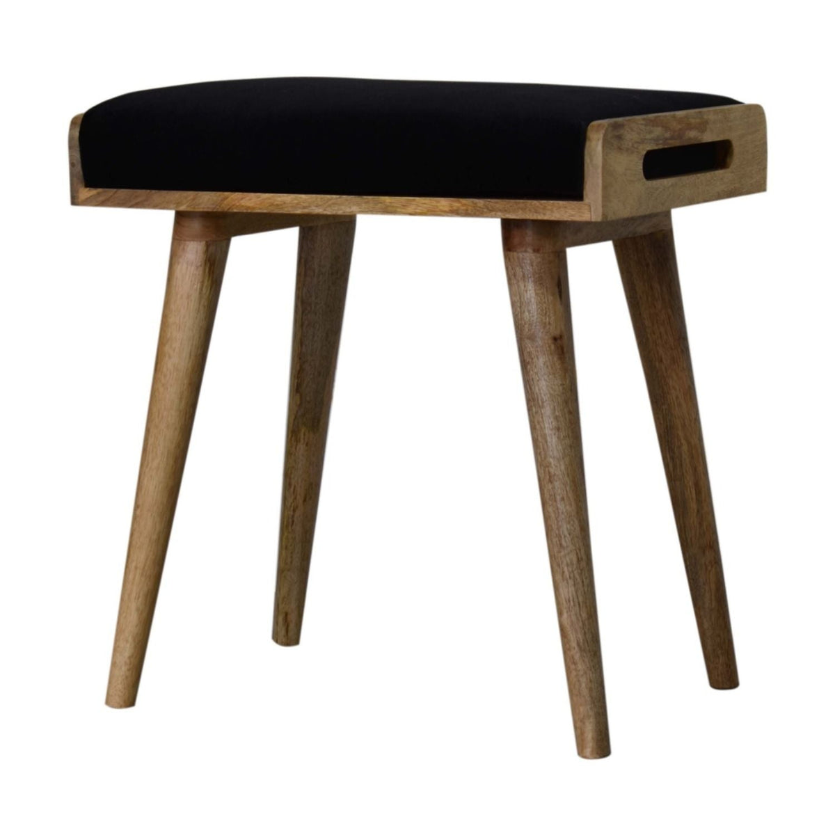 Tray Style Footstool - Black