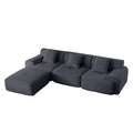 L Shaped Modular Sectional Sofa And Movable Ottoman