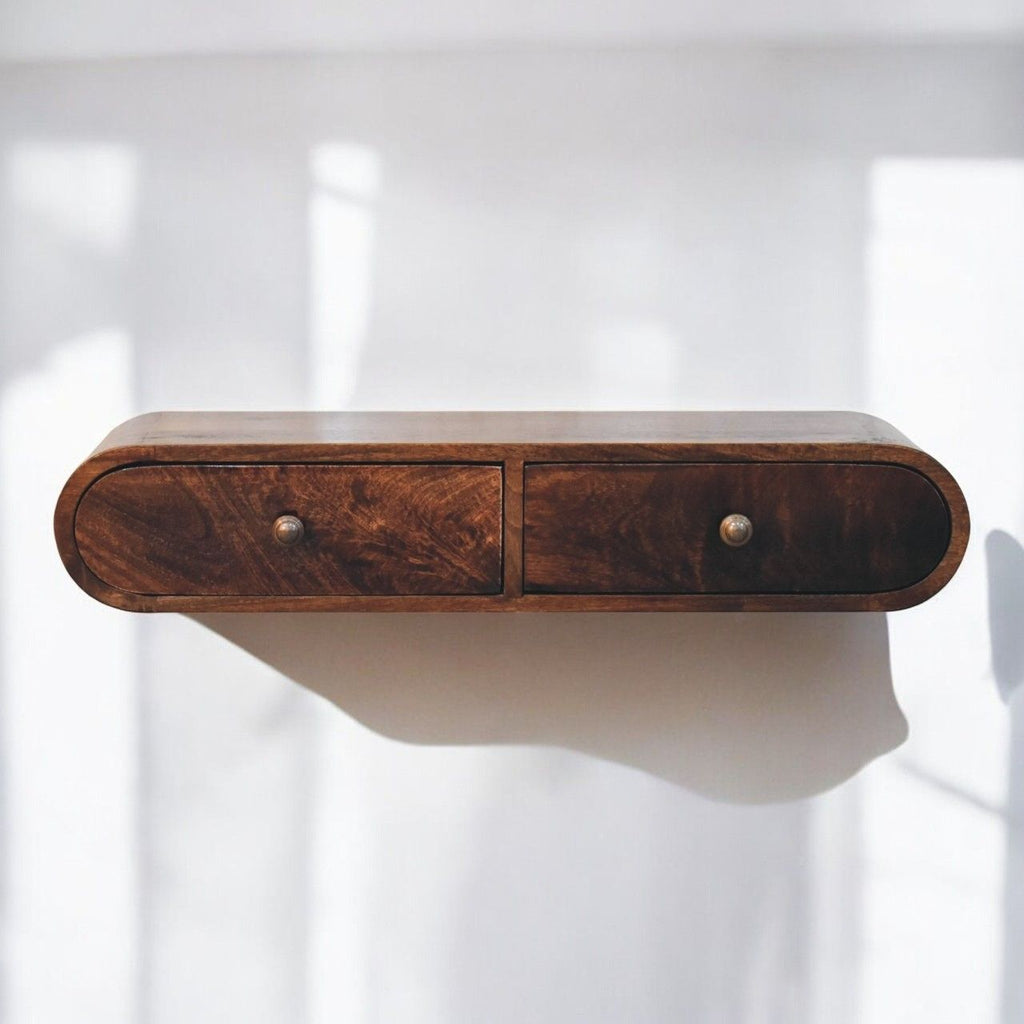 Wall Mounted Console Table - Walnut