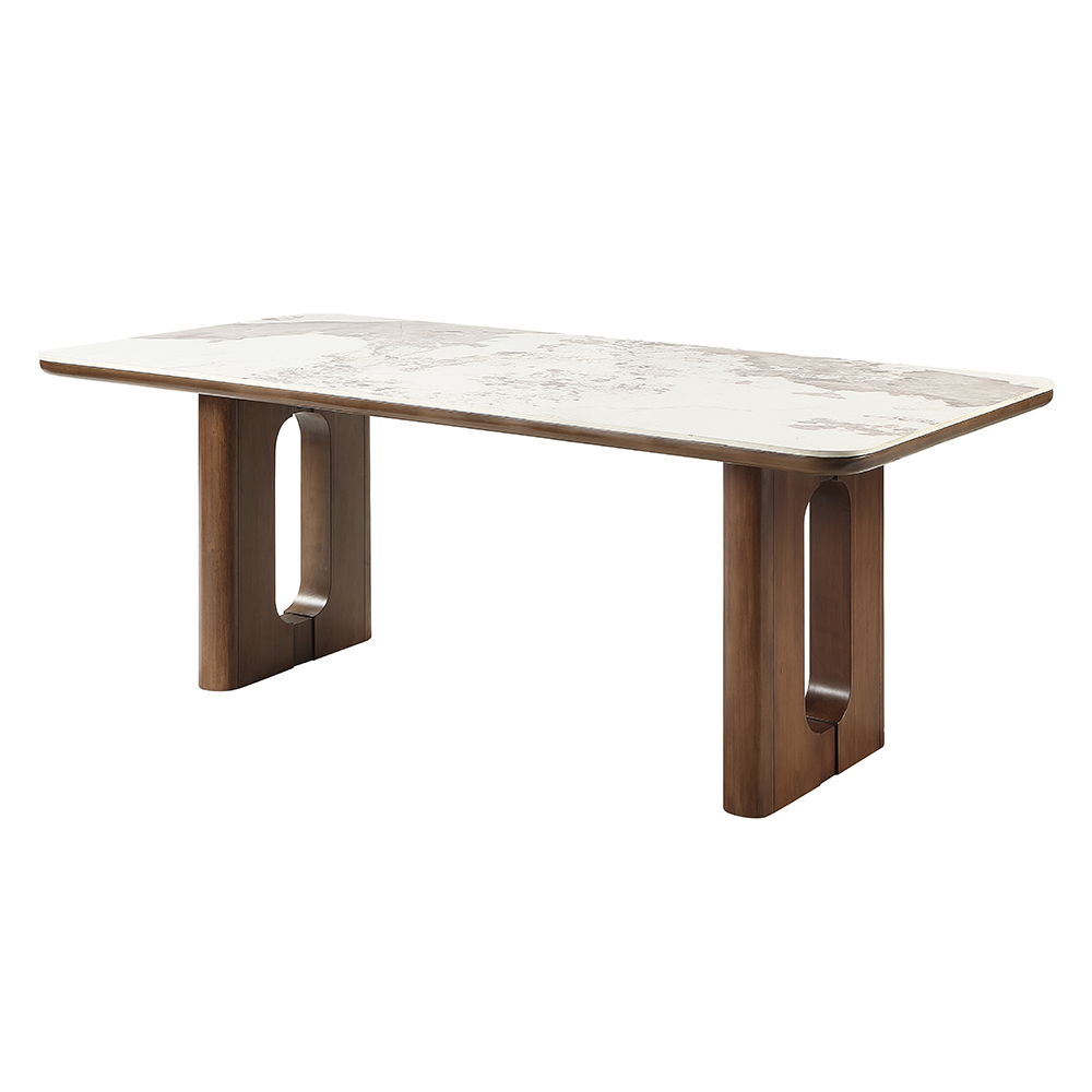 Harvey - Dining Table With Ceramic Top - Walnut