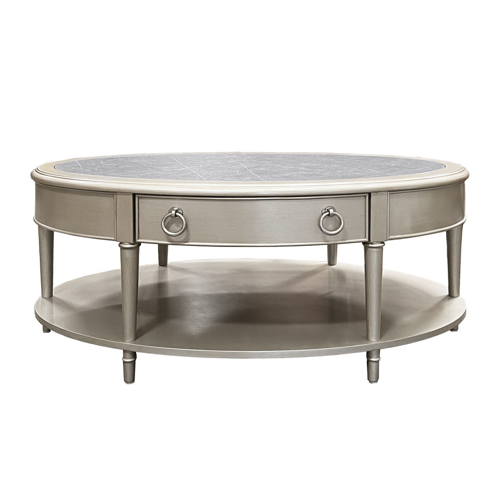 Kasa - Coffee Table - Sintered Stone Top & Champagne