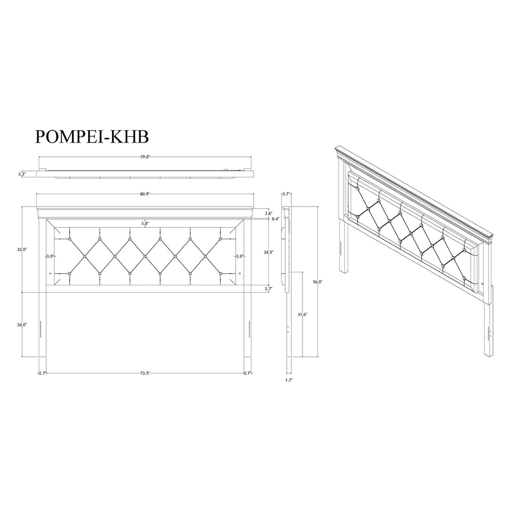 Shaker - Bed With LED Lighting And Crystal Inspired Tufted Headboard