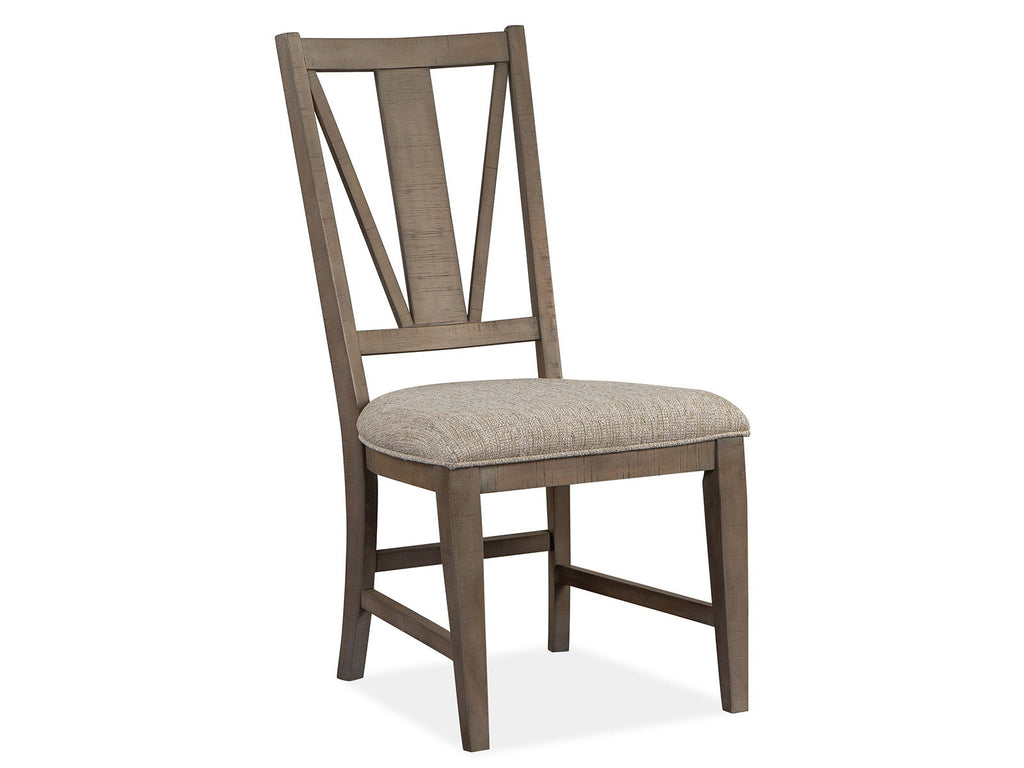 Paxton Place - Dining Side Chair With Upholstered Seat (Set of 2) - Dovetail Gray
