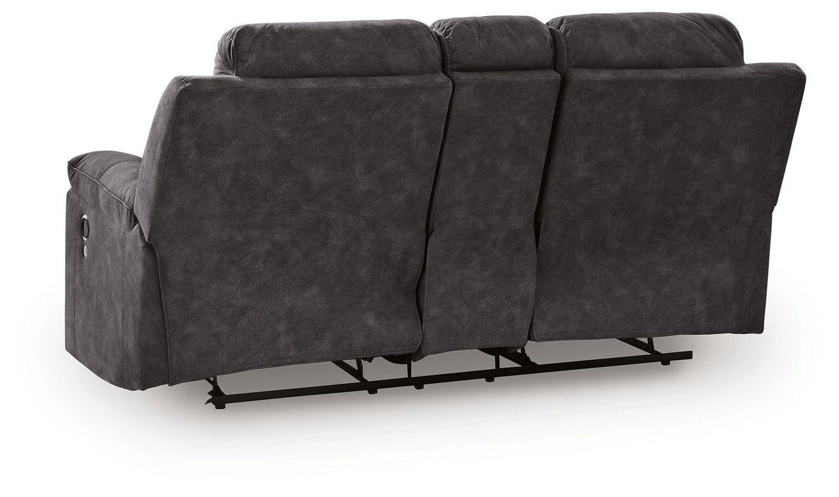 Brysonview - Double Reclining Loveseat With Console - Charcoal