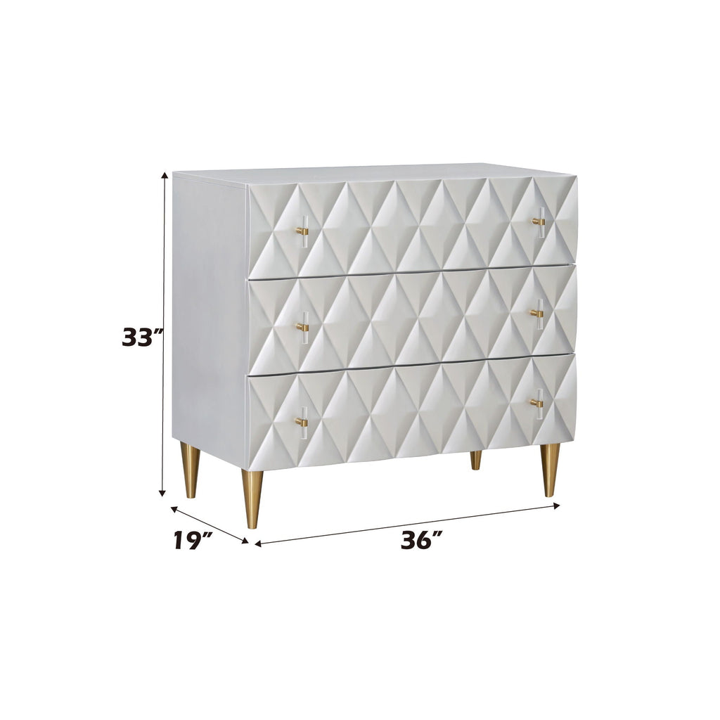 Anson - Console Cabinet - Champagne / Silver