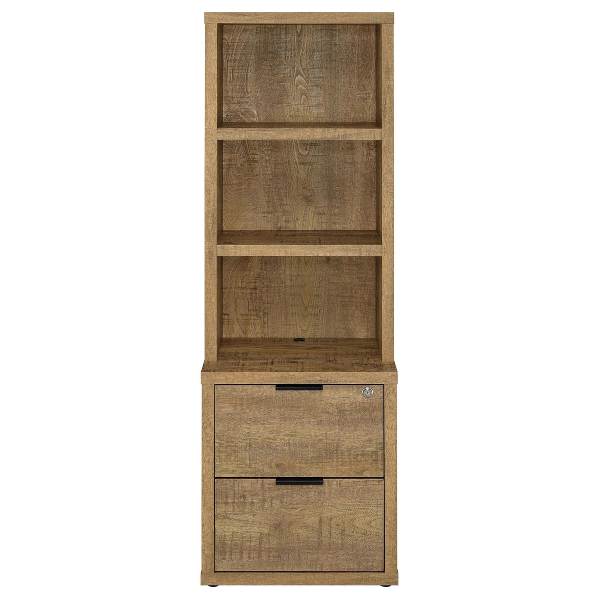 Westpark 3-shelf Bookcase USB and Lockable Drawer Mango