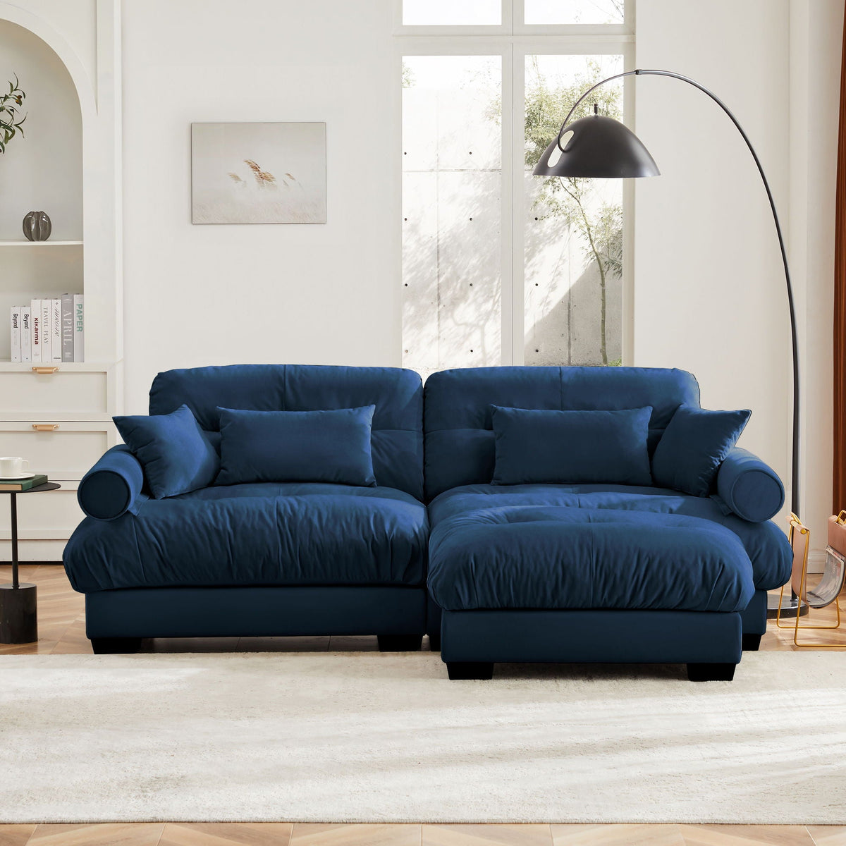 Super Comfort Oversized Modular Sectional Sofa With Movable Ottoman