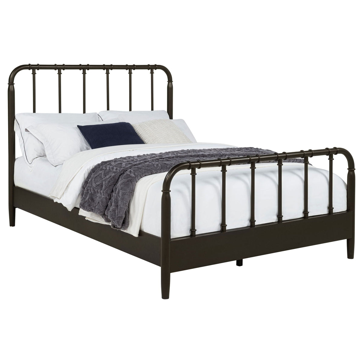 Rocco All Wood Water Pipe Open Frame Full Bed Dark Bronze